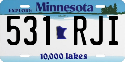 MN license plate 531RJI