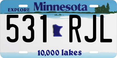 MN license plate 531RJL