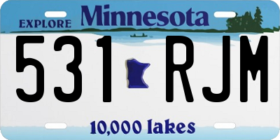 MN license plate 531RJM
