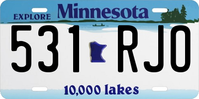 MN license plate 531RJO