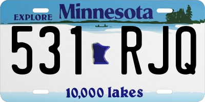 MN license plate 531RJQ