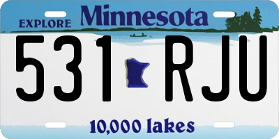 MN license plate 531RJU