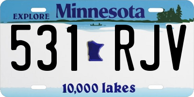 MN license plate 531RJV