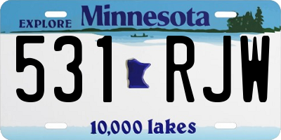 MN license plate 531RJW