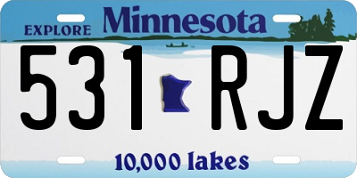 MN license plate 531RJZ