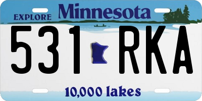 MN license plate 531RKA