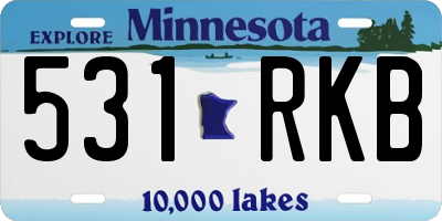 MN license plate 531RKB