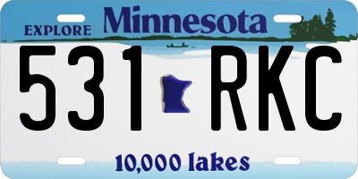 MN license plate 531RKC