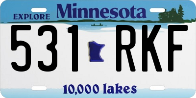 MN license plate 531RKF