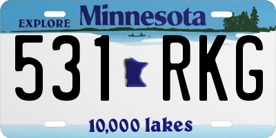 MN license plate 531RKG