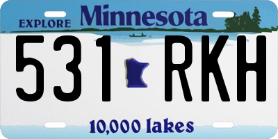 MN license plate 531RKH
