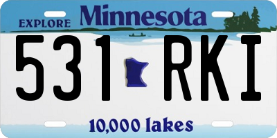 MN license plate 531RKI