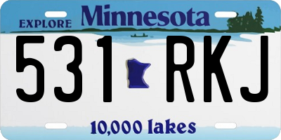 MN license plate 531RKJ