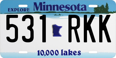 MN license plate 531RKK