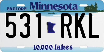 MN license plate 531RKL
