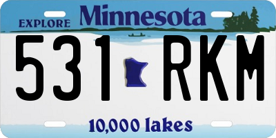 MN license plate 531RKM