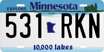 MN license plate 531RKN