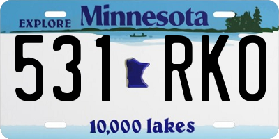 MN license plate 531RKO