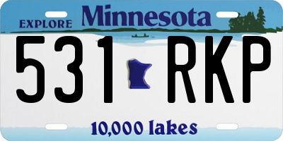 MN license plate 531RKP