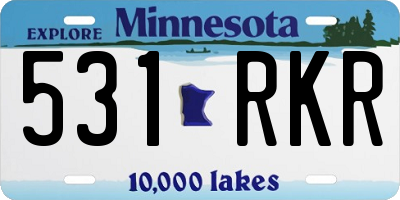 MN license plate 531RKR