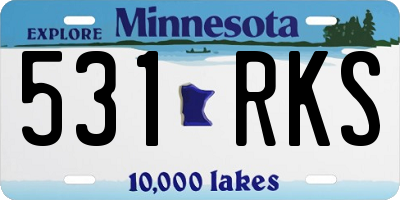 MN license plate 531RKS