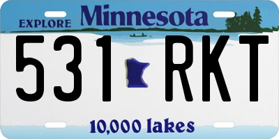MN license plate 531RKT