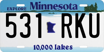 MN license plate 531RKU