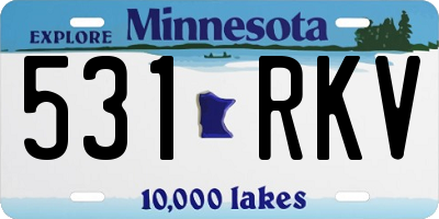 MN license plate 531RKV