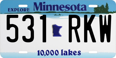 MN license plate 531RKW