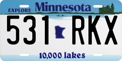 MN license plate 531RKX