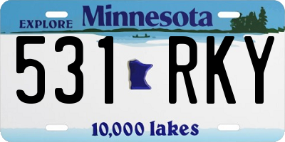 MN license plate 531RKY