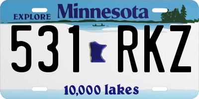 MN license plate 531RKZ