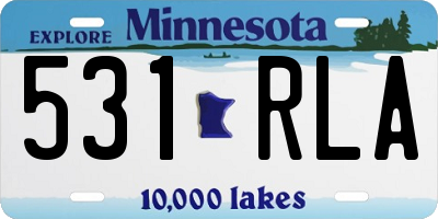 MN license plate 531RLA