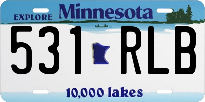 MN license plate 531RLB