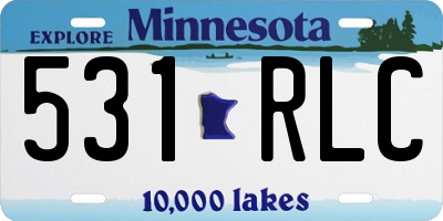 MN license plate 531RLC