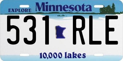 MN license plate 531RLE