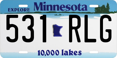 MN license plate 531RLG