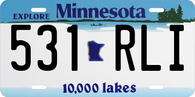 MN license plate 531RLI