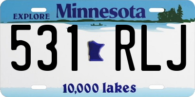 MN license plate 531RLJ