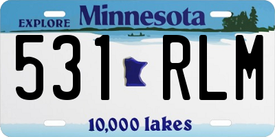 MN license plate 531RLM