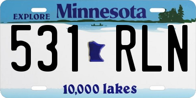 MN license plate 531RLN