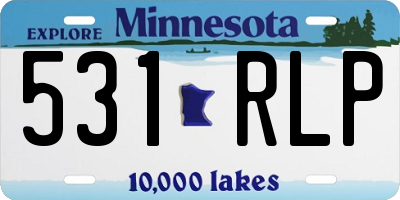 MN license plate 531RLP