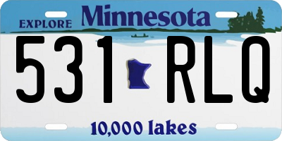 MN license plate 531RLQ