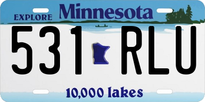 MN license plate 531RLU