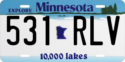 MN license plate 531RLV