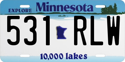 MN license plate 531RLW