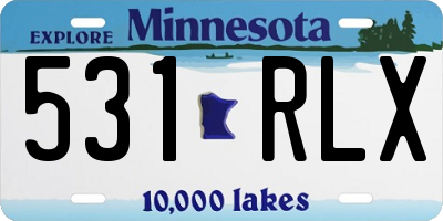 MN license plate 531RLX