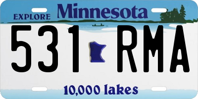 MN license plate 531RMA