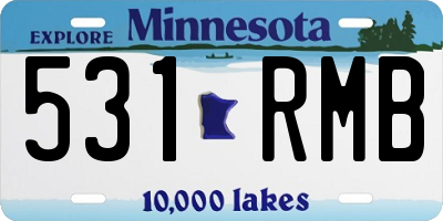 MN license plate 531RMB
