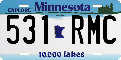 MN license plate 531RMC